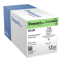 SUTURE NYLON 7/0  11MM  (A1696N)        BOX/12