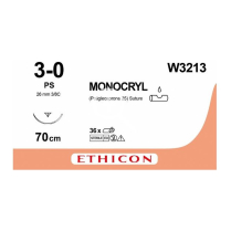 SUTURE MONOCRYL 3/0 26MM (Y3213H)          BOX/36