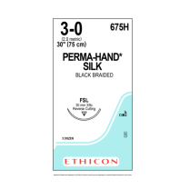 SUTURE SILK PERMA-HAND 3/0 30MM (675H) BOX/12
