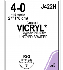 SUTURE VICRYL PLUS  CTD 4/0 19MM (VCP422H)    BOX/36