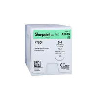 SUTURE NYLON S/POINT 5/0 19MM (A661N) BOX/12