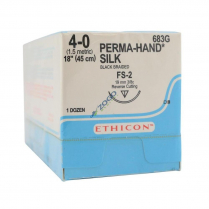 SUTURE SILK ETHICON 4/0 19MM  (683G)   BOX/12