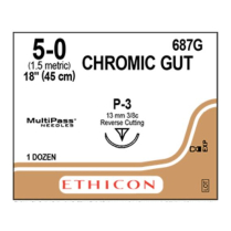 SUTURE CHROMIC GUT 5/0 13MM (CG5049) was 687G BOX/12
