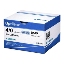 SUTURE OPTILENE BLUE 4/0 19MM 45CM (C3090220) BX/36