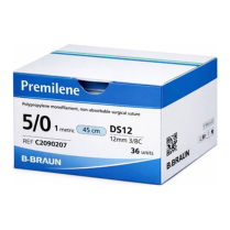 SUTURE PREMILENE BLUE 5/0 12MM 45CM (C2090207) BOX/36
