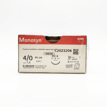 SUTURE MONOSYN 4/0 19MM 45CM UNDYED (C2023204) BX36