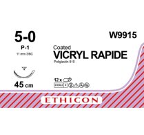 SUTURE VICRYL RAPIDE 5/0 45CM (W9915) BOX/12