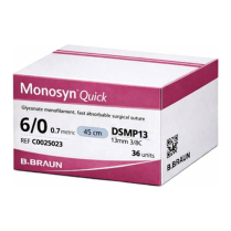 SUTURE MONOSYN QUICK 6/0 UNDYED 45CM (C0025023) BX/36