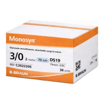 SUTURE MONOSYN 3/0 19MM 70CM VIOLET (C2022205) BX/36