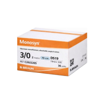SUTURE MONOSYN 3/0 19MM 70CM VIOLET (C2022205) BX/36