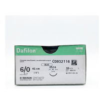 SUTURE DAFILON 6/0 16MM 45CM (C0932116) BX/36