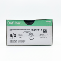 SUTURE DAFILON 6/0 16MM 45CM (C0932116) BX/36