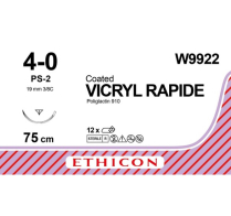 SUTURE VICRYL RAPIDE 4/0 19MM (W9922)  BOX/12