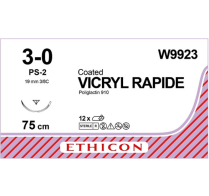 SUTURE VICRYL RAPIDE 3/0 19MM (W9923)  BOX/12