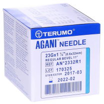 NEEDLE 23GX1.25 TERUMO BLUE (AN*2332R1) BOX/100