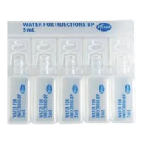 WATER FOR INJECTION 5ML POLYAMP         BOX/50