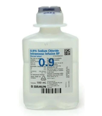 SODIUM CHLORIDE 0.9% 100ML IV BOTTLE BRAUN (3521303) CTN20