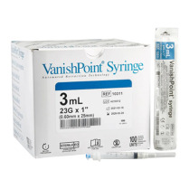 SYRINGE 3ML VANISHPOINT NEEDLE (VP10311-100) 23G BX/100
