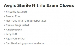 GLOVE NITRILE AEGIS STERILE EXAM XLGE (SNT154XL) BX50