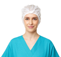 CAP BOUFFANT PRIMEON WHITE ROUND (AHW100RR) BX1000