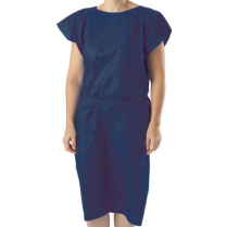 GOWN PATIENT X-RAY BLUE S/SLEEVE (29-222) CTN/50