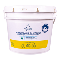 PLASTIC FREE ISOPROPYL 70% ALCO WIPE (CLM00012) TUB400