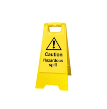 HAZARDOUS SPILL FLOOR SIGN YELLOW (STD49) EACH