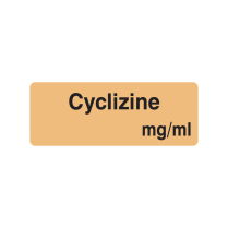 12X32MM CYCLIZINE MG/ML LABEL (56E)