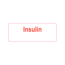 12X32MM INSULIN RED ON WHITE LABEL (R60N)