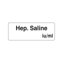 12X32MM HEP. SALINE IU/ML LABEL (R61A)