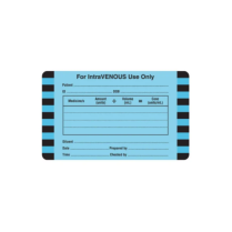 LABEL FOR INTRAVENOUS USE ONLY (JG1167) 60X100MM BX/500