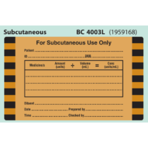 LABEL FOR SUBCUTANEOUS USE ONLY LARGE (BC4003L) 500'S
