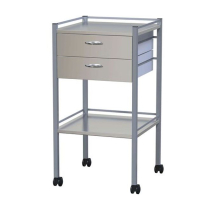 TROLLEY S/STEEL NOVA 2-DRAWER 49X90CM (AX348) EA