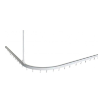 CURTAIN TRACK J SHAPE 2500X1300MM (1362) EACH