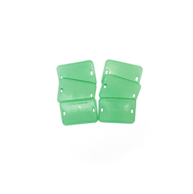  IDENTITY NAME TAG 65X46MM GREEN A/CLAVE PACK/20