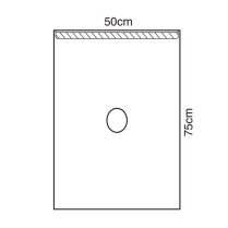 DRAPE EPIDURAL C/W TAPE 50X75CM  (89636) B/40