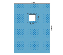 DRAPE 140X190CM W/FENESTRATION (35-206)   CTN/30