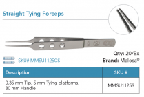 MMSU1125S STRAIGHT TYING FORCEP DISP PK/5