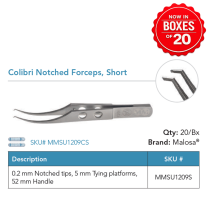 MMSU1209S COLIBRI NOTCHED FORCEPS DISP ST BOX/20