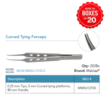 MMSU1210S CURVED TYING FORCEPS ST      BOX/20