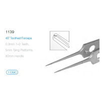 MMSU1139S FORCEPS TOOTHED 45 DEG ST     BOX/20