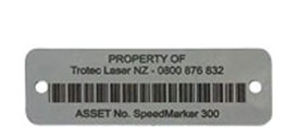stainless steel engraved tag asset label