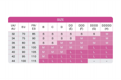 Easy Expression Bustier Size Chart