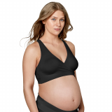 Keep Cool&trade; Sleep Breathable Maternity and Nursing Bra Black