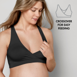 Keep Cool&trade; Sleep Breathable Maternity and Nursing Bra Black