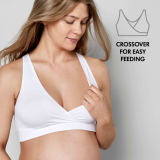 Keep Cool&trade; Sleep Breathable Maternity and Nursing Bra - White