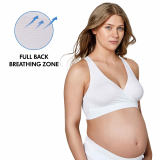 Keep Cool&trade; Sleep Breathable Maternity and Nursing Bra - White
