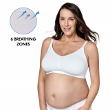 Keep Cool&trade; Ultra Breathable Maternity and Nursing Bra - White