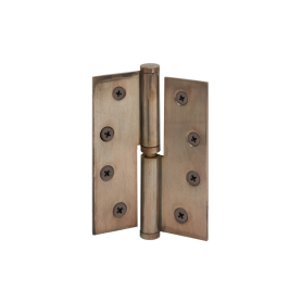 Hinge Brass Lift-Off LH Loose Pin Flat Tip 100mm x 75mm