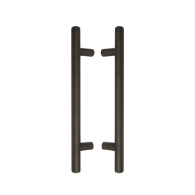 Brass Pull Handle Pair Round 300mm OA